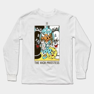 High Priestess - Mystical Medleys - Vintage Cartoon Tarot (White) Long Sleeve T-Shirt